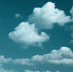 Cloudy sky.