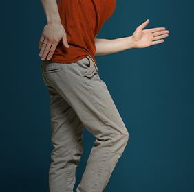 Person dancing like a robot.