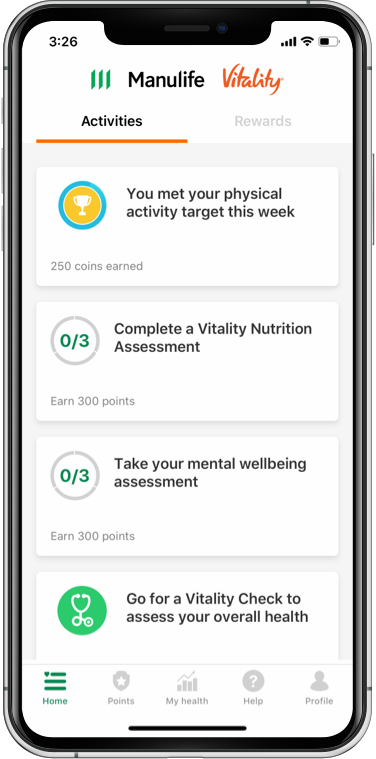 Manulife Vitality Group Benefits App